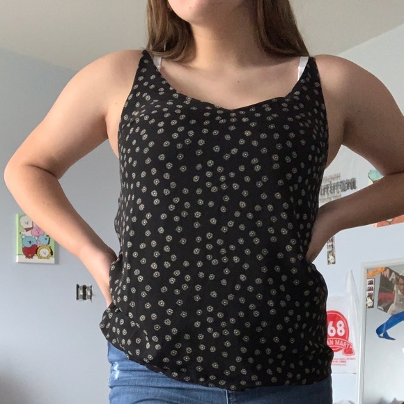 Banana Republic Black Daisy Dress Tank Top - Picture 2 of 2